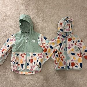 North Face Matching Fleece and Rain Jacket